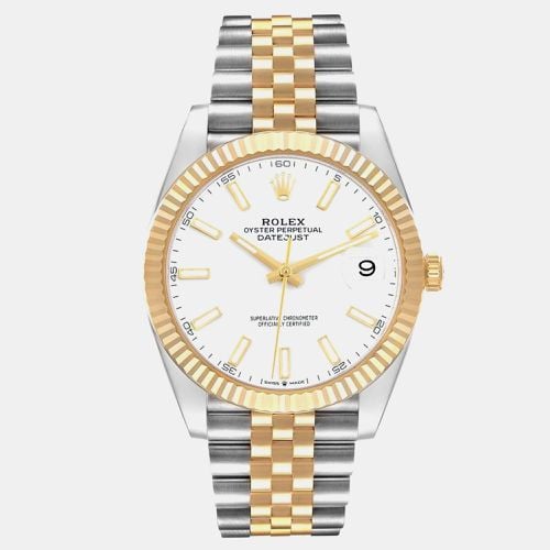 Rolex Datejust 41 Steel Yellow Gold White Dial Mens Watch 126333 - Rolex - Modalova