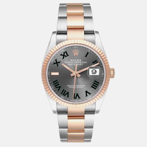 Rolex Datejust 36 Wimbledon Dial Steel Rose Gold Mens Watch 126231 - Rolex - Modalova