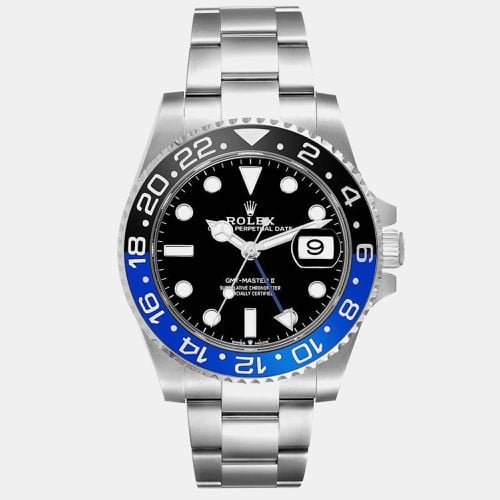 Rolex GMT Master II Black Blue Batman Bezel Steel Mens Watch 126710 - Rolex - Modalova