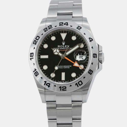 Rolex Black Dial Stainless Steel Explorer II W42mm - Rolex - Modalova