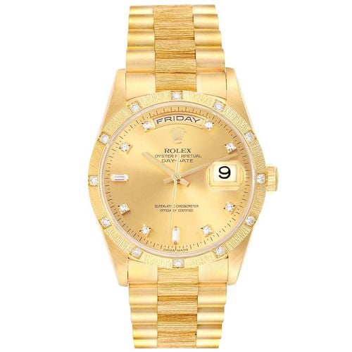 Rolex President Day-Date 18K Yellow Gold Diamond Men's Watch 36.0 mm - Rolex - Modalova