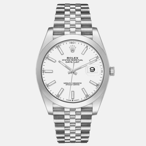 Rolex Datejust White Dial Steel Men's Watch 41.0 mm - Rolex - Modalova