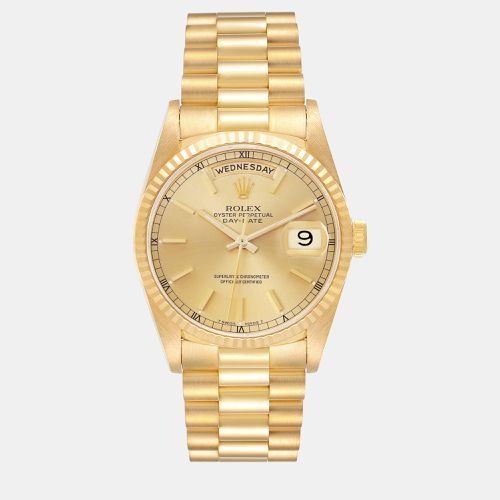 President Day-Date Yellow Champagne Dial Men's Watch 36.0 mm - Rolex - Modalova