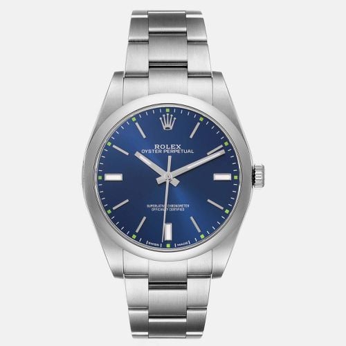 Rolex Oyster Perpetual Blue Dial Steel Men's Watch 39.0 mm - Rolex - Modalova