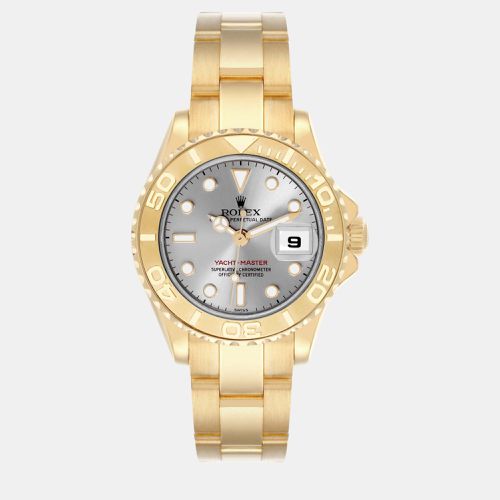 Yachtmaster Yellow Gold Silver Dial Ladies Watch 29.0 mm - Rolex - Modalova