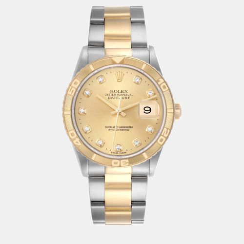 Datejust Turnograph Steel Yellow Diamond Men's Watch 36.0 mm - Rolex - Modalova