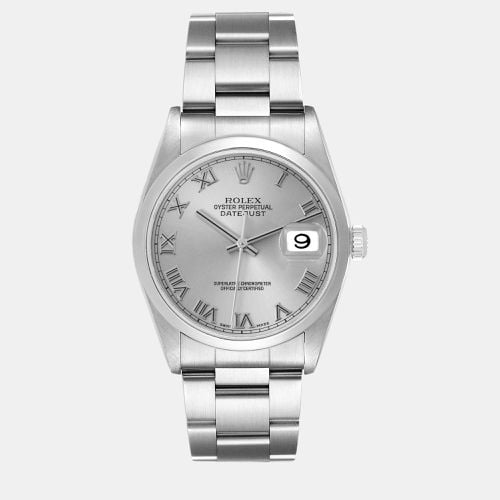 Datejust Roman Dial Steel Men's Watch 36.0 mm - Rolex - Modalova