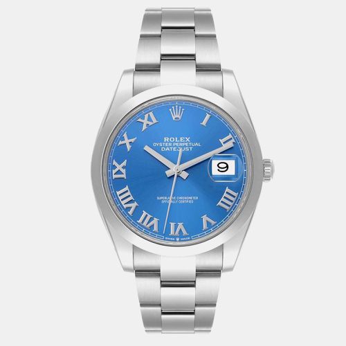 Rolex Datejust Blue Roman Dial Steel Men's Watch 41.0 mm - Rolex - Modalova