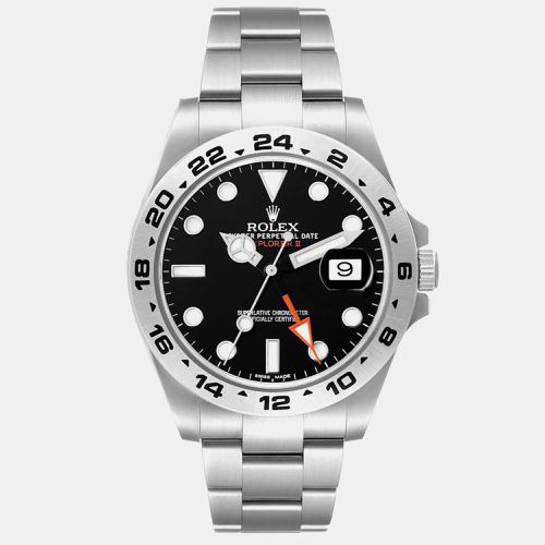 Rolex Explorer II Black Dial Orange Hand Steel Men's Watch 42 mm - Rolex - Modalova