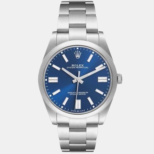 Rolex Oyster Perpetual Blue Dial Steel Men's Watch 41 mm - Rolex - Modalova