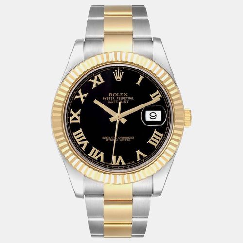 Rolex Datejust II Steel Yellow Gold Black Dial Men's Watch 41.0 mm - Rolex - Modalova