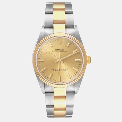 Rolex Oyster Perpetual Steel Yellow Gold Men's Watch 34.0 mm - Rolex - Modalova