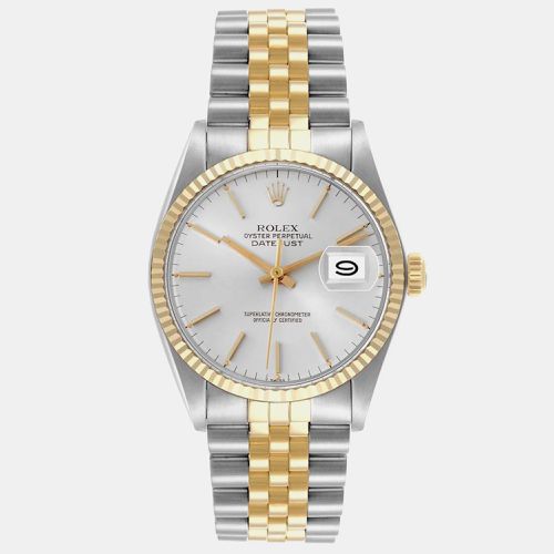 Rolex Datejust Silver Dial Steel Yellow Gold Vintage Men's Watch 36.0 mm - Rolex - Modalova