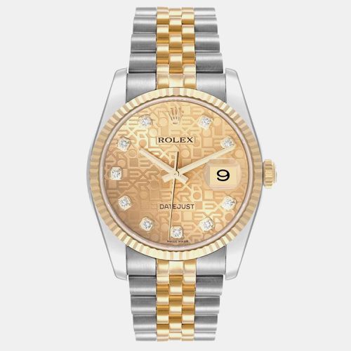 Rolex Datejust Steel Yellow Gold Anniversary Diamond Dial Men's Watch 36.0 mm - Rolex - Modalova