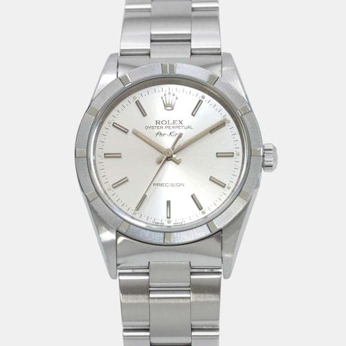 Stainless Steel Dial Air-King Watch 34 mm - Rolex - Modalova