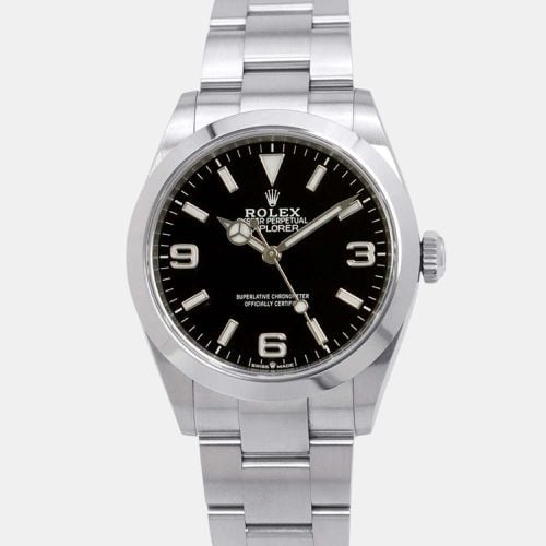 Stainless Steel Dial ExplorerI Watch 40 mm - Rolex - Modalova