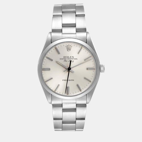 Air King Precision Silver Dial Vintage Steel Men's Watch 34.0 mm - Rolex - Modalova