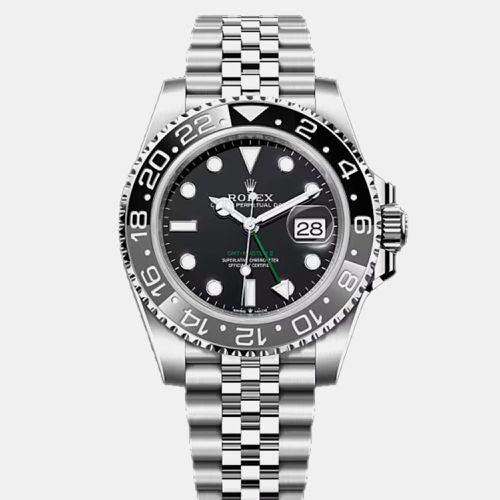 Rolex Black Stainless Steel GMT Master II 126710GRNR Men's Wristwatch 40 mm - Rolex - Modalova