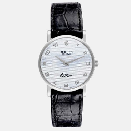 Rolex Cellini Classic White Gold Mother Of Pearl Dial Mens Watch 5115 - Rolex - Modalova