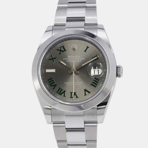 Rolex Grey Stainless Steel Datejust 126300 Automatic Men's Wristwatch 41 mm - Rolex - Modalova