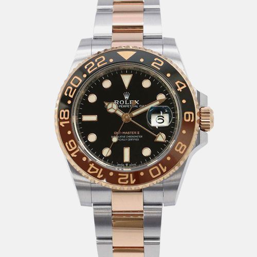 Rolex Black 18K Rose Gold Stainless Steel GMT Master II Automatic Men's Wristwatch 41 mm - Rolex - Modalova