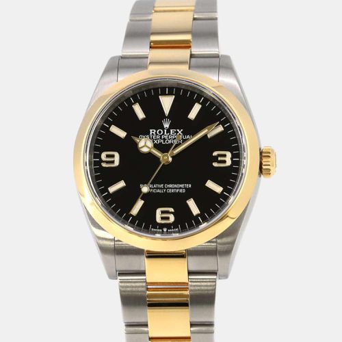 Rolex Black 18k Yellow Gold Stainless Steel Explorer II 124273 Automatic Men's Wristwatch 36 mm - Rolex - Modalova