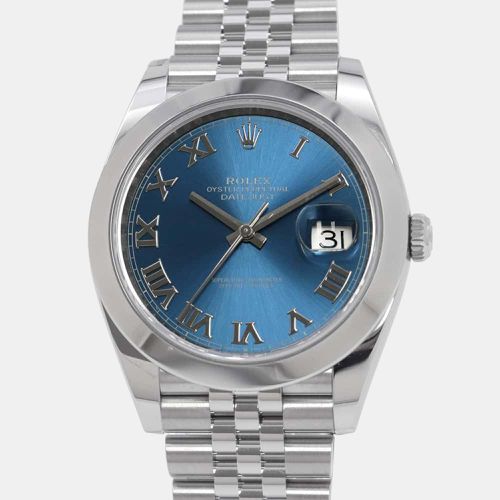 Rolex Blue Stainless Steel Datejust 126300 Automatic Men's Wristwatch 41 mm - Rolex - Modalova