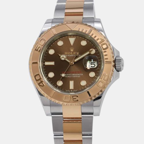 Rolex Brown 18k Rose Gold Stainless Steel Yacht-Master 126621 Automatic Men's Wristwatch 40 mm - Rolex - Modalova