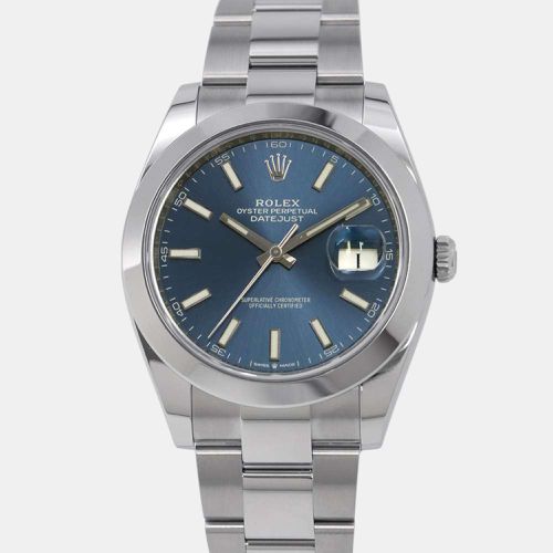 Rolex Blue Stainless Steel Datejust 126300 Automatic Men's Wristwatch 41 mm - Rolex - Modalova