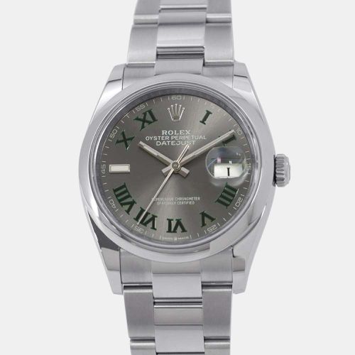 Rolex Grey Stainless Steel Datejust 126200 Automatic Men's Wristwatch 36 mm - Rolex - Modalova