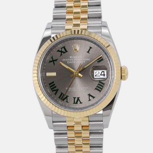 Rolex Grey Stainless Steel Datejust 126233 Automatic Men's Wristwatch 36 mm - Rolex - Modalova