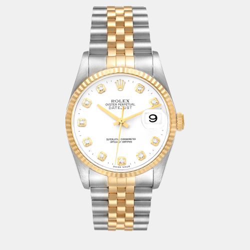 Rolex Datejust Diamond Dial Steel Yellow Gold Men's Watch 36.0 mm - Rolex - Modalova