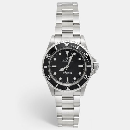 Rolex Black Stainless Steel Submariner 14060 Men's Wristwatch 40 mm - Rolex - Modalova