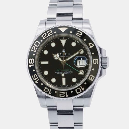 Rolex Black Stainless Steel GMT-Master II Automatic Men's Wristwatch 40 mm - Rolex - Modalova