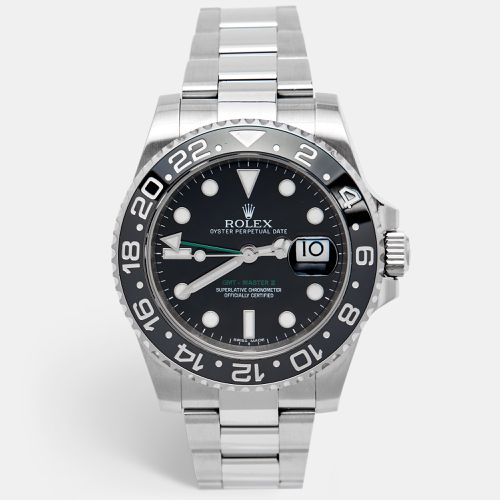 Rolex Black Cerachrom Oystersteel GMT-Master II 116710LN Men's Wristwatch 40 mm - Rolex - Modalova