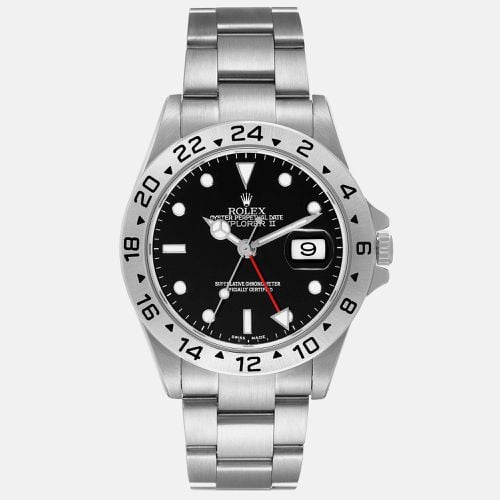 Rolex Explorer II Black Dial Steel Mens Watch 16570 - Rolex - Modalova