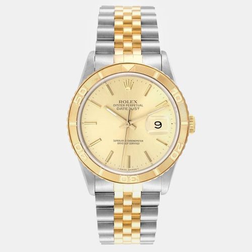 Rolex Datejust Turnograph Steel Yellow Gold Men's Watch 16263 36 mm - Rolex - Modalova