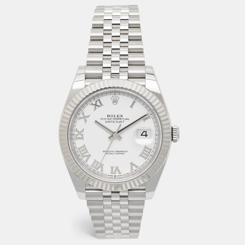 Rolex White 18K White Gold Oystersteel Datejust M126334-0023 Men's Wristwatch 41 mm - Rolex - Modalova