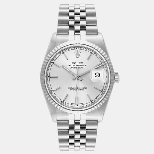 Rolex Datejust Silver Dial Steel White Gold Men's Watch 36 mm - Rolex - Modalova