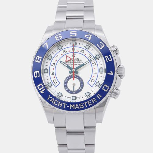 Rolex White Stainless Steel Yacht-Master II 116680 Automatic Men's Wristwatch 44 mm - Rolex - Modalova