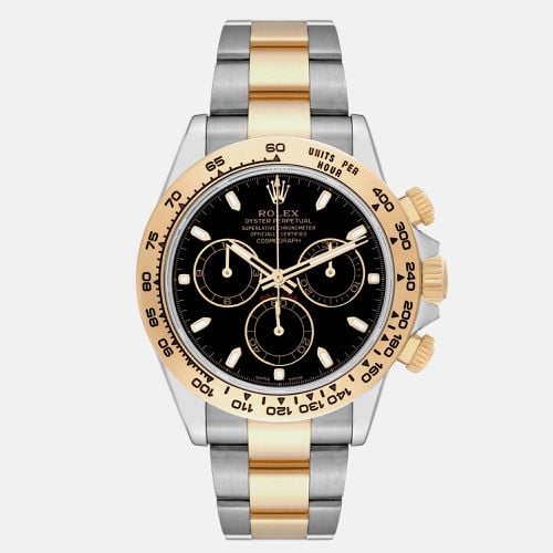 Rolex Daytona Steel Yellow Gold Black Dial Mens Watch 116503 - Rolex - Modalova