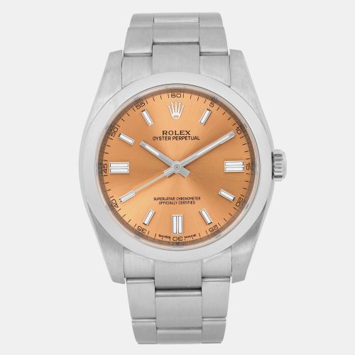 Rolex Oyster Perpetual 116000 Automatic Grape Dial Stainless Steel Men's Wristwatch 36 mm - Rolex - Modalova