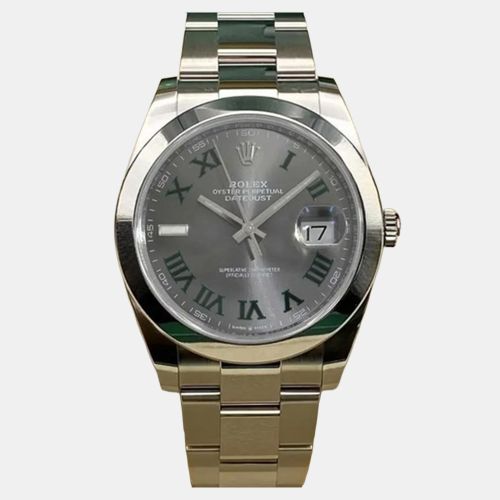 Rolex Datejust 126300 Automatic Wimbledon Dial Stainless Steel Men's Wristwatch 41 mm - Rolex - Modalova