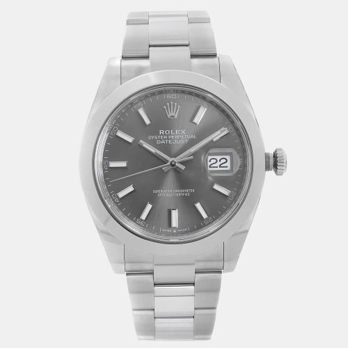 Rolex Datejust 126300 Automatic Rhodium Dial Stainless Steel Men's Wristwatch 41 mm - Rolex - Modalova