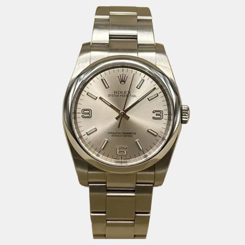 Rolex Oyster Perpetual 116000 Automatic Silver Dial Stainless Steel Men's Wristwatch 36 mm - Rolex - Modalova