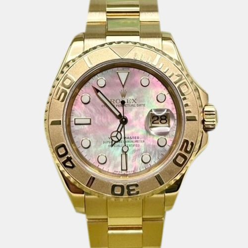 Rolex Yacht Master 16628 Automatic Black 18K Yellow Gold Men's Wristwatch 40mm - Rolex - Modalova