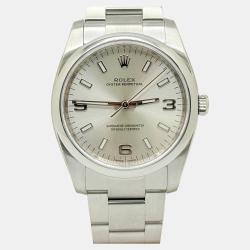 Rolex Oyster Perpetual 114200 Automatic Silver Stainless Steel Men's Wristwatch 34 mm - Rolex - Modalova
