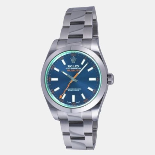 Stainless Steel Milgauss 116400GV Automatic Men's Wristwatch 40 mm - Rolex - Modalova