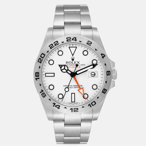 Rolex Explorer II White Dial Orange Hand Steel Men's Watch 216570 42 mm - Rolex - Modalova