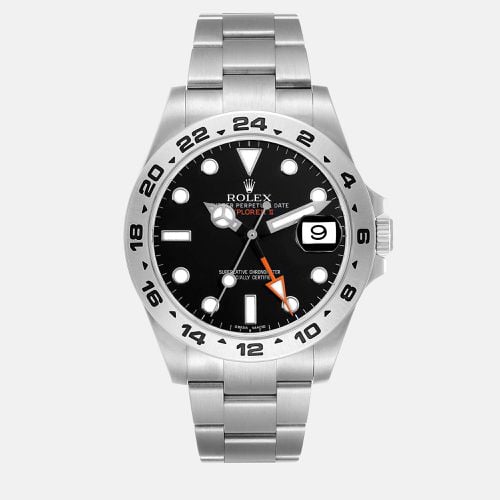 Rolex Explorer II Black Dial Orange Hand Steel Men's Watch 216570 42 mm - Rolex - Modalova